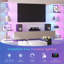 Freestanding Rotating Glass Display Cabinet with Motion Sensor Motion RGB Lights-64439787