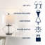 Lampe de table Genaya USB