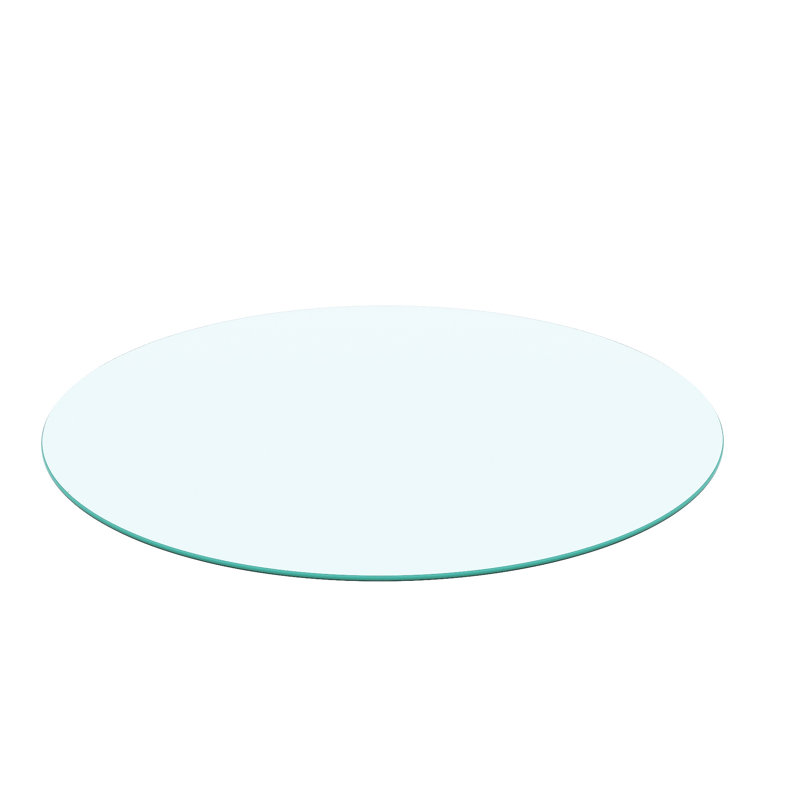 Aménagement de table en verre trempé de 24 po, épaisseur de 0,24 po, usure et chaleur, améliore l’assurance de la qualité en pouces, transparent, revêtement de 1/4 po
