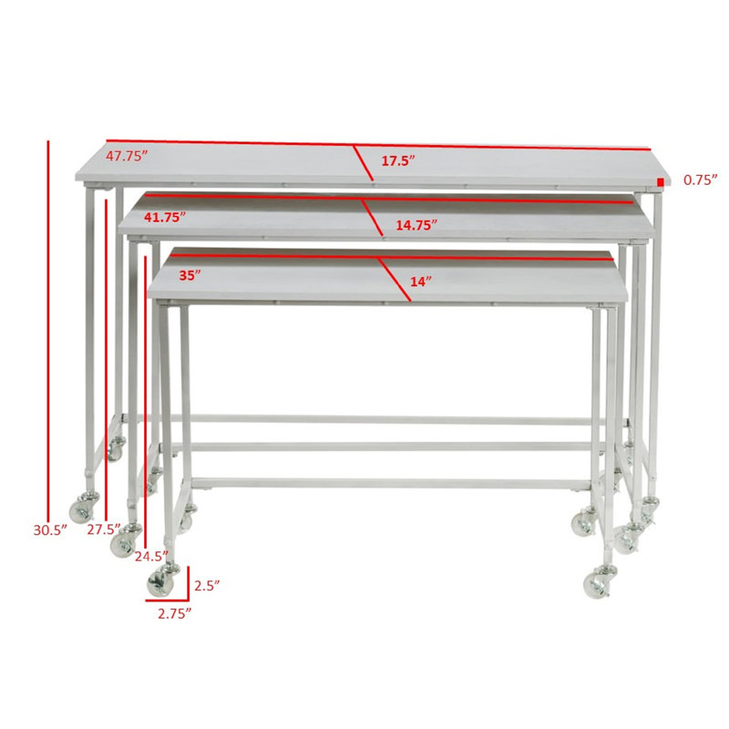 Tena 41.13'' Solid Wood Top Console Table, White
