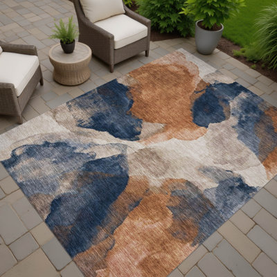Tapis abstrait intérieur / extérieur lavable à la machine Chantille ACN2969
