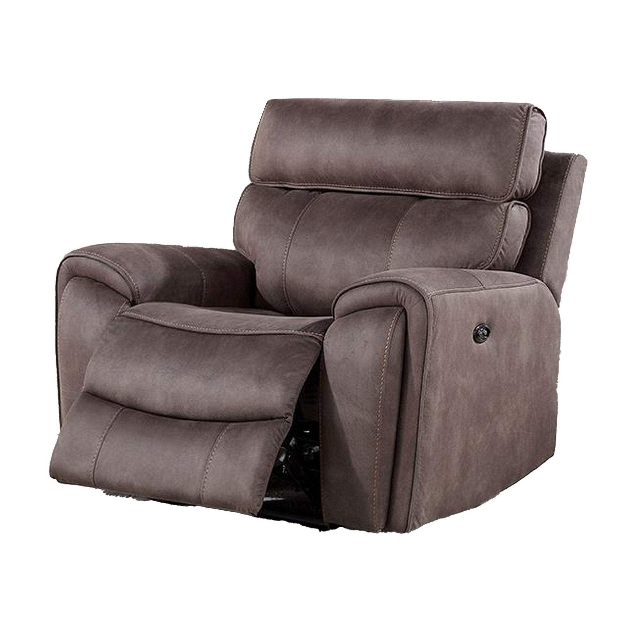 Benjara Clay Faux Leather Power Recliner | Wayfair