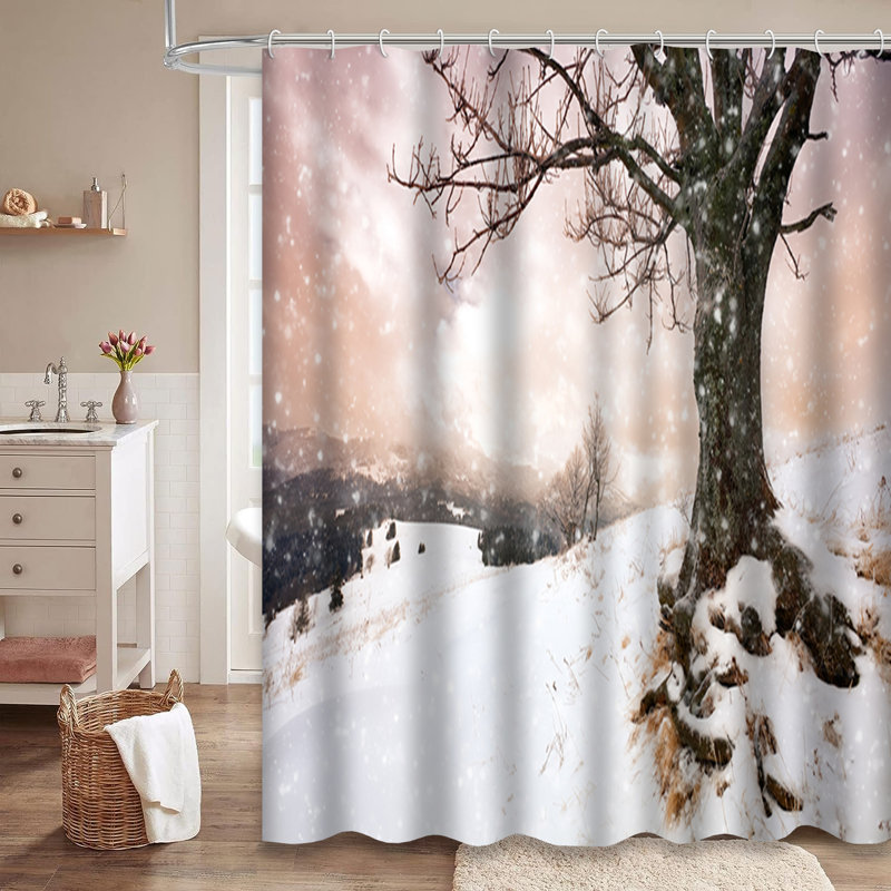 Rideau de douche Snow Snow, L 72 po x l 78 po