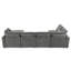 Canapé-lit en chenille, 6 places, confortable, coussin en éponge gris-1635779890
