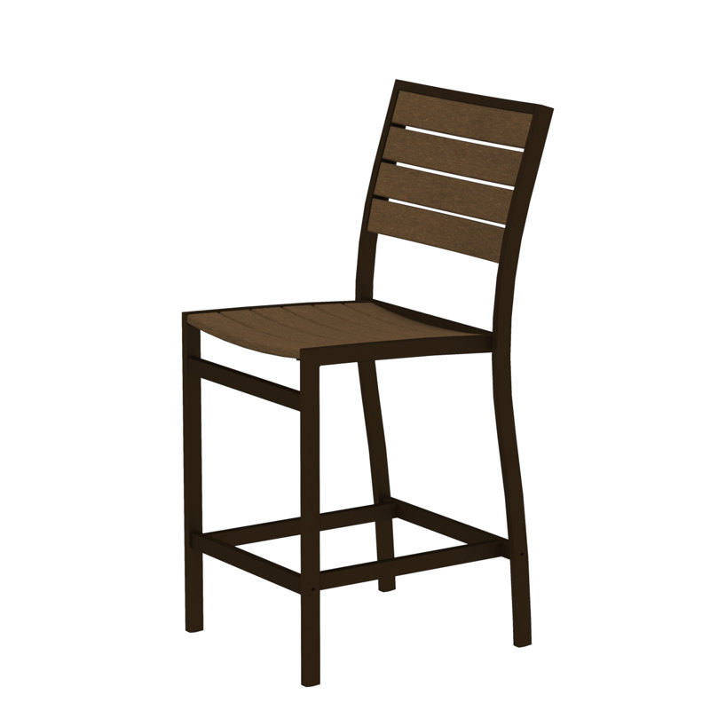 Chaise d'appoint de bureau POLYWOOD, Teck, Bronze texturé
