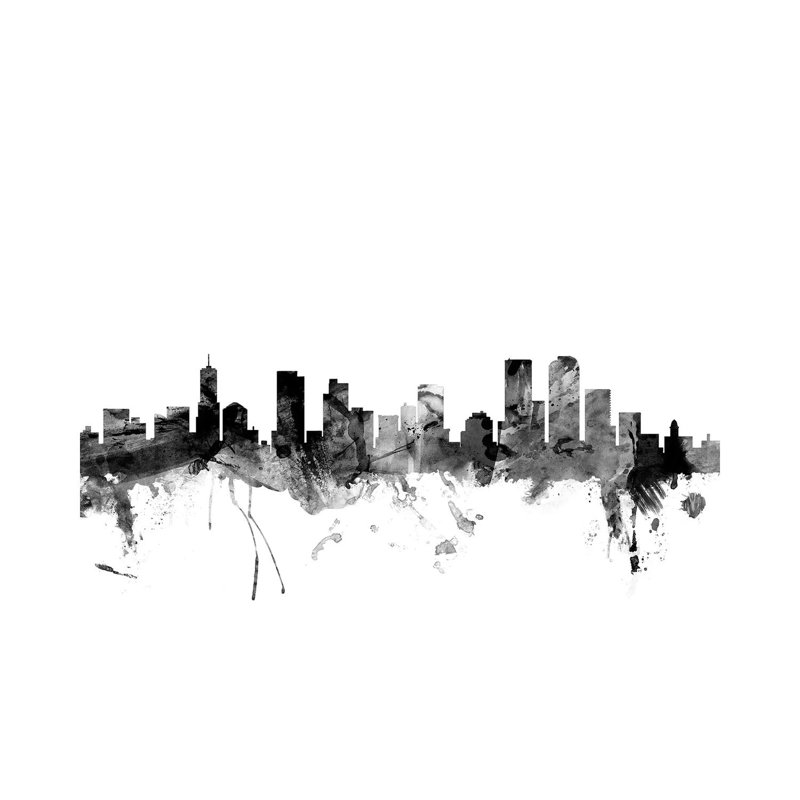 Denver, Colorado In Black & White by Michael Tompsett - 1 Piece Wrapped Canvas Wall Art, 66.04 cm H x 45.72 cm W x 1.91 cm D