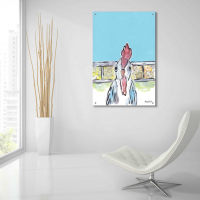 Cluck Cluck' by Roey Ebert, Acrylic Glass Wall Art, 24"x36"