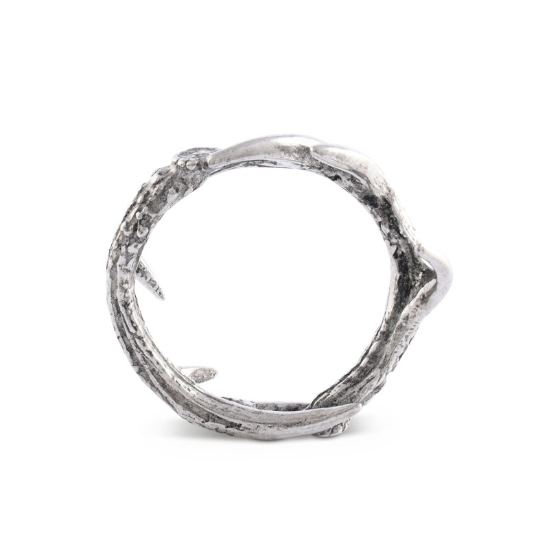 Lodge Pewter Antler Horn Napkin Ring