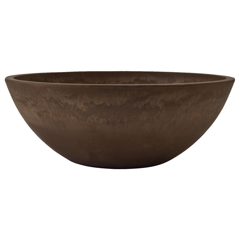Pot à fleurs Haven, Chocolat, H 4,5 po x l 12 po x P 12 po