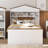 Twin Size House-Shaped Wooden Bed with Storage Shelf on the Headboard, Built-in Two Storage Drawers-482039555