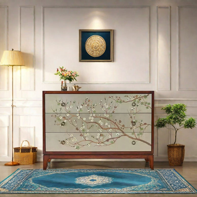 Armoire de rangement peinte rétro