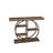 Walnut & Black 5-tier Open Back Horizontal Metal Mdf Console Shelf