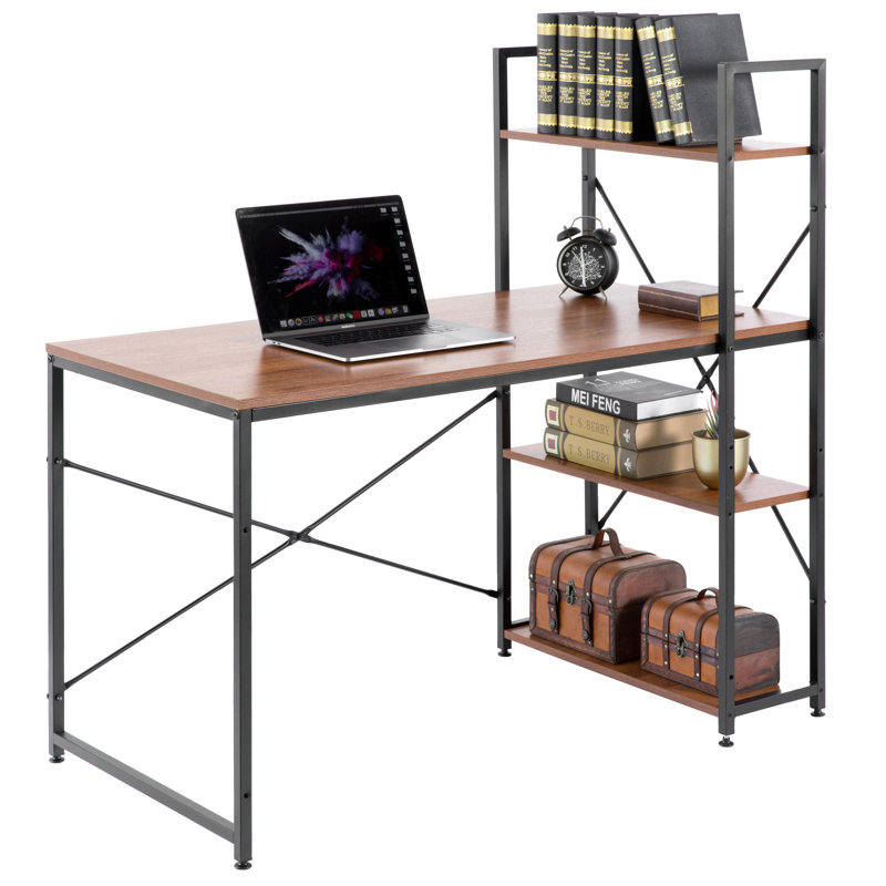Southampton Metal Base Computer Desk, Cherry
