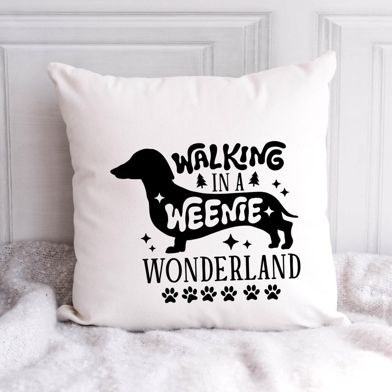 Coussin ChristmasDog_Noir-16, 16 po x 16 po