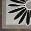 Tapis tissé à la machine 3 pi x 4 pi bleu et orange