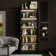 31.5'' W 5-Tier Glass Door Display Case Curio Cabinet With LED Lights