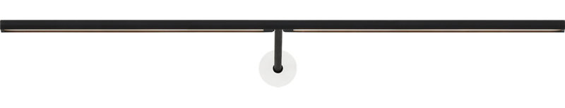 Plural Dome Picture Light, 0.5" H x 24" W x 8.9" D, 17.4, Nightshade Black