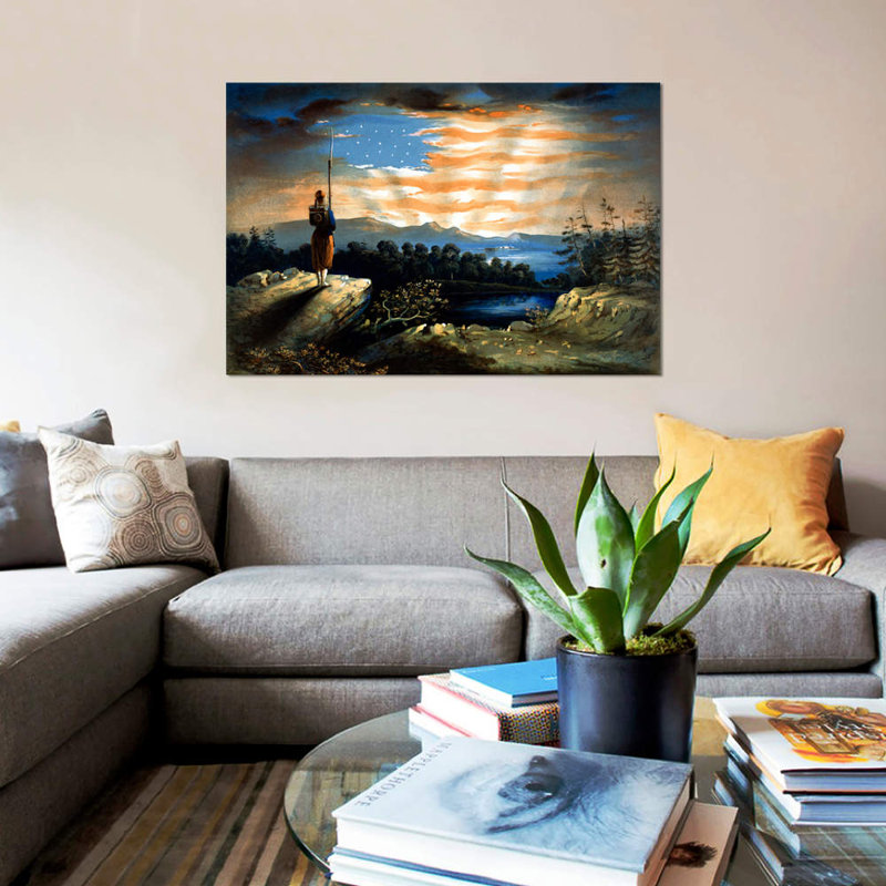 Reproduction d'art graphique sur toile, H 26 po x l 40 po x P 1,5 po, Toile tendue, Pas de tapis
