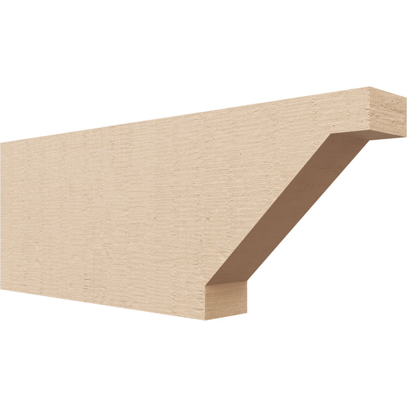 Burlington Woodgrain TimberThane Rafter Tail, Primed Tan, 6" H x 16" W x 2" D