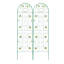 Paquet de 4 treillis de jardin en métal 71 po x 19,7 po antirouille pour plantes grimpantes