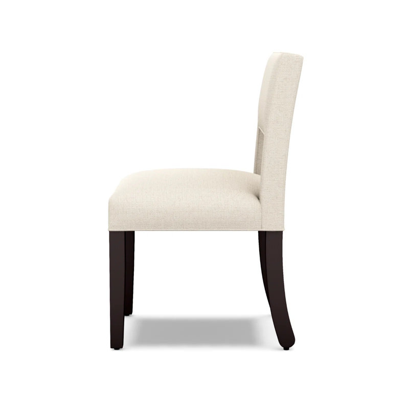 Custom 19" Dining Chair, Dark Brown, White