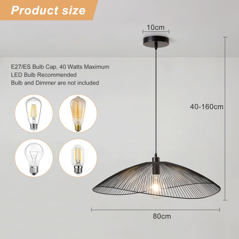Skookum 1 - Light Black Single Pendant, 160" H x 80" W x 80" D