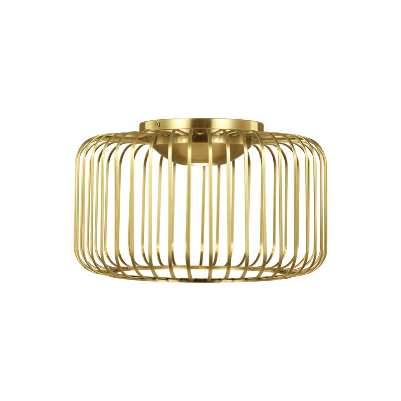 Kai 1 - Light LED Flush Mount, Plated Brass