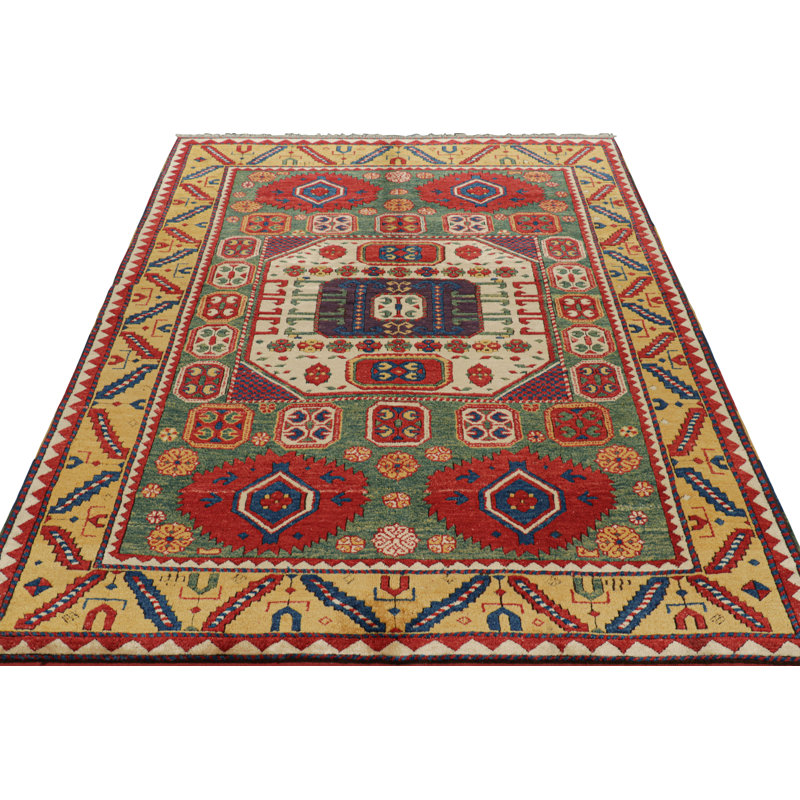 One-of-a-Kind 3'9”x6'11” Hand Knotted Area Rug