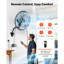 Ventilateur mural, ventilateur mural 20 po avec oscillation et brume, télécommande, indice de protection IP44, 3 vitesses, minuterie de 18 heures, contrôle de la température, puissant pour l'industrie, commercial, garage, atelier, gymnase