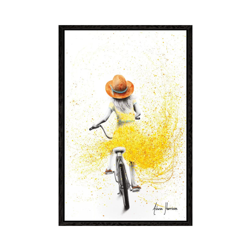 Her Sunshine Ride by Ashvin Harrison - Print on Canvas, Black Framed, 152.5 cm H x 101.5 cm W