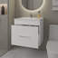 Ensemble de meuble-lavabo flottant Story avec lavabo, un tiroir blanc Story-383916691