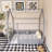 Wood Bed House Bed Frame With Fence-207616652-207616655