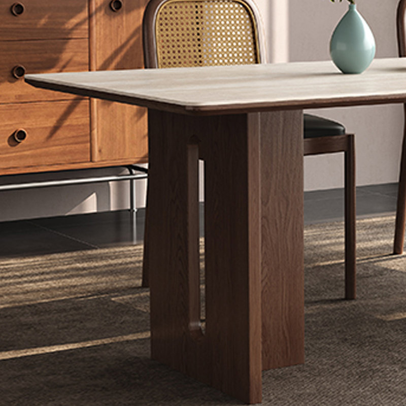 Rectangular minimalist dining table, 29.53"H x 62.99"L x 31.5"W