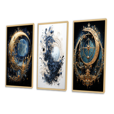 " Islam Art Crescent Moon " 3 - Pieces