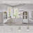  71" Tall Modern Arched Bathroom Storage Cabinet, Farmhouse Wood Storage Cabinets with 2 Large Drawers and Adjustable Shelves-1802766161