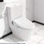 Bidet intelligent réglable - chauffage de l'eau et du siège réglable, nettoyage automatique, fonctionnement des poignées latérales de la toilette à capteur, buse détachable, fermeture en douceur