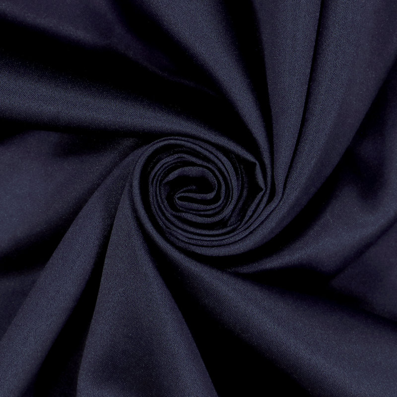 Midnight Polyester Room-Darkening Rod Pocket Curtain Panel