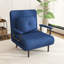 Lits pliants peu encombrants, tissu bleu, multifonctionnel moderne pour la maison et le bureau