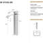 Robinet de lavabo de salle de bain 6 po - Finition nickel brossé, acier inoxydable 304, conception à poignée levier pour une poignée, nickel, durabilité 304-124304134