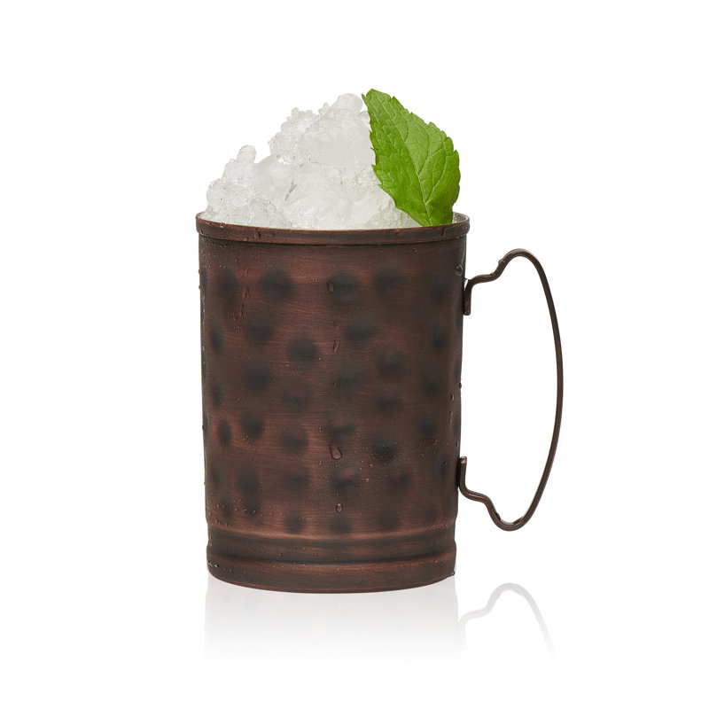 Libbey Hammered Copper Mugs with Stainless Steel Lining, Set of 4
