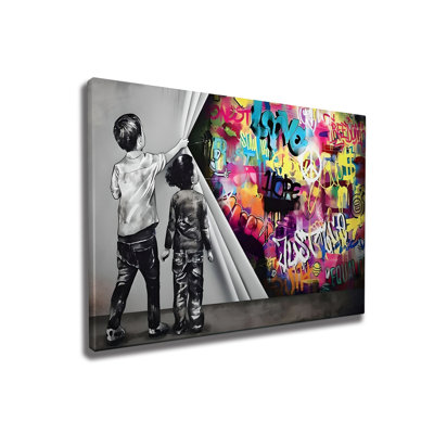 Stunning Decorative Canvas Painting, 27.6 x 39.4 inches | 50% Cotton / 50% Polyester, Digital Printing on Canvas | Sturdy 0.8 x 0.8 inches Wooden Frame, Perfect for Living Room or Office Décor, Eye-Catching Wall Art