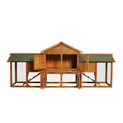 Grande enceinte de 79,5 po avec 2 couloirs, maison de cochon d'Inde Hamster, plateau amovible, toit imperméable à deux niveaux, abri pour animaux très large, abri pour animaux de compagnie