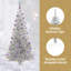 Christmas Tree with LEDs with Stand Silver PET-296323285