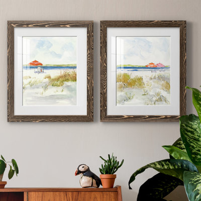 «Sketchy Beach I», ensemble de 2 peintures