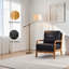 Chaises d'appoint rembourrées, fauteuils en bois métallisé-807146280-807146281