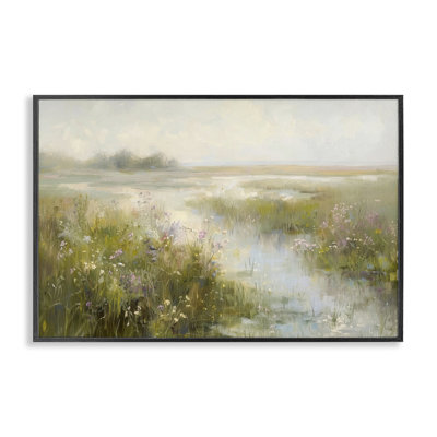Spring River with Wild Blooms Giclee Art by LSR Design Studio
