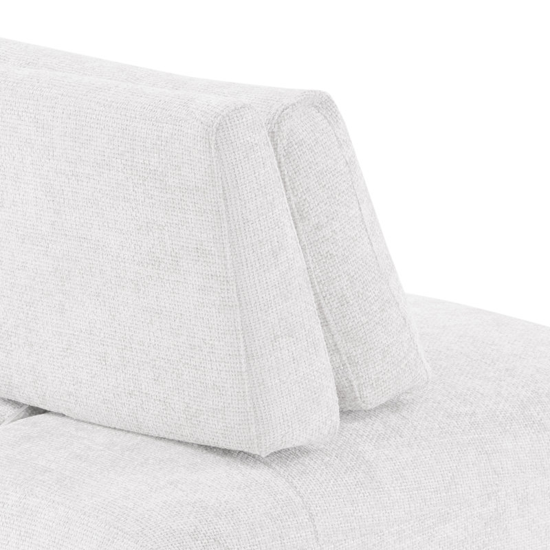 Aukeem 2 - Piece Upholstered Sectional, White Polyester