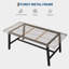 Table de salle à manger industrielle pour 6 à 8 personnes, grande table de cuisine longue de 70,9 po avec structure en métal robuste, facile à assembler, comptoir rectangulaire pour le dîner, la cuisine, la salle à manger-785424771