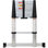 Échelle télescopique en aluminium - capacité de 330 lb, pieds antidérapants, fonction de sécurité ralentissante + stabilisateur, échelle d'extension portable (réglable de 3,6 à 12,5 pi) pour la maison / l'extérieur (changement d'ampoule / peinture / réparation de toit / véhicule récréatif)