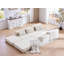 Ensemble de canapé modulaire rembourré, ensemble de canapé de salon modulaire en forme de L de 100 po avec 5 coussins, canapé-lit bricolage pour salon, appartement, chambre à coucher-133674378-133674380